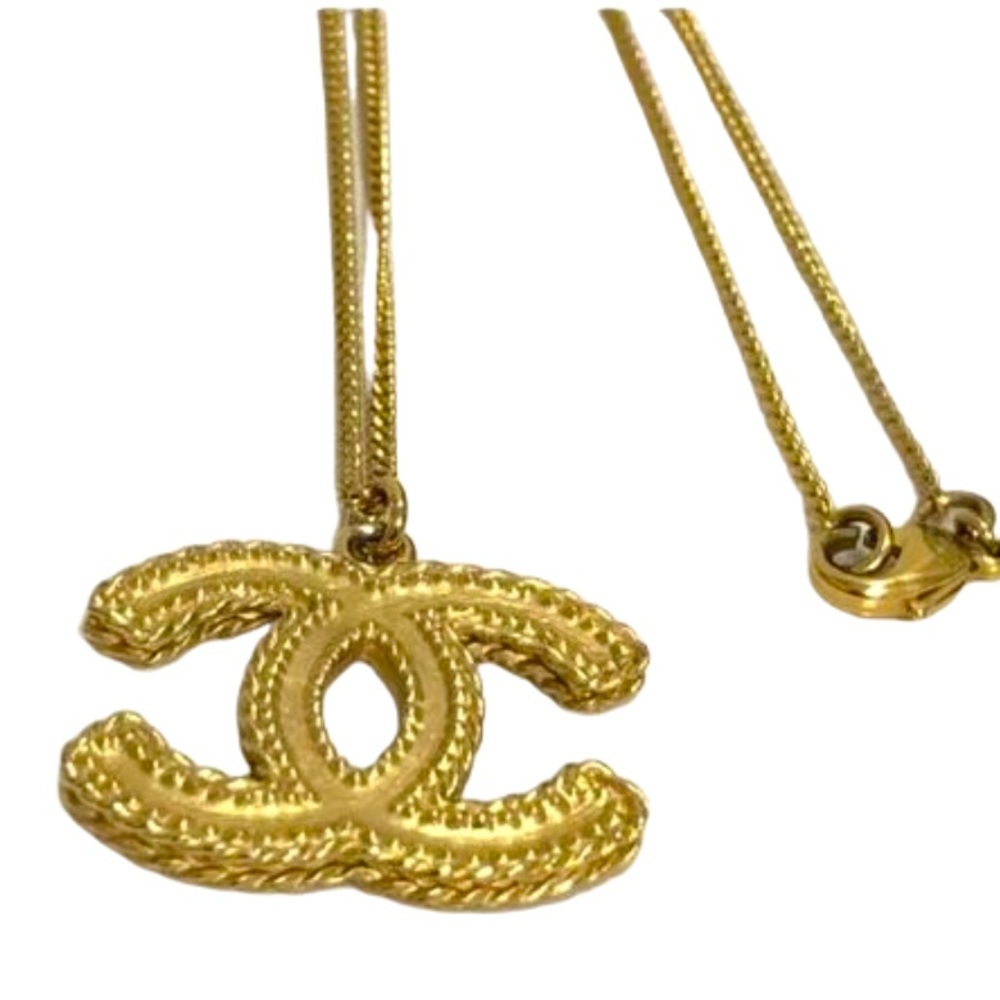 Chanel Coco Mark CC Logo Gold Motif Necklace - Picture 5 of 9